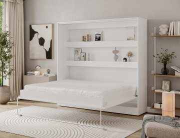 Pat rabatabil Devesto Horizontal Wall 160 alb, 200x160 cm – Alb - Img 9