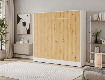 Pat rabatabil Devesto Horizontal Wall 160 Artisan Eiche LED, 200x160 cm – Artisan Eiche - Img 7