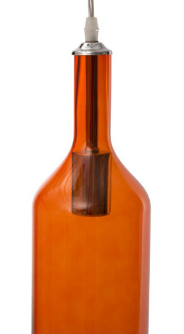 Pendul portocaliu din sticla, ø 11 x h43 cm, Bottle Mauro Ferreti - Img 3