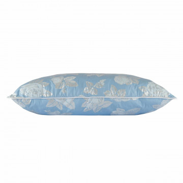 Perna SOMNART, 60x60 cm, umplutura pene 90%, puf 10%, bumbac 100%, model floral blue - Img 2