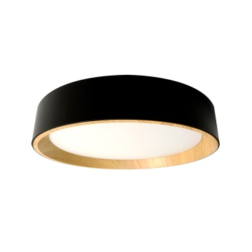 Plafoniera LED 64W, ø492 mm, Negru + Fag, Rigel, Kelektron