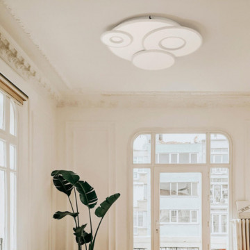 Plafoniera LED 80W, Ø59 cm, Alb, Belinus, Kelektron - Img 7