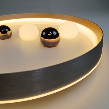 Plafoniera LED Peyto, 95W, 4160 lm, Nichel + Champagne, Kelektron - Img 6