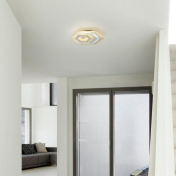 Plafoniera LED Prometeo v2, alb, dimabil, cu telecomanda, lumina calda / rece / neutra, Kelektron - Img 2