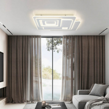 Plafoniera LED Retro, alb, Max 225W, dimabil, cu telecomanda, lumina calda / neutra / rece, Kelektron - Img 2