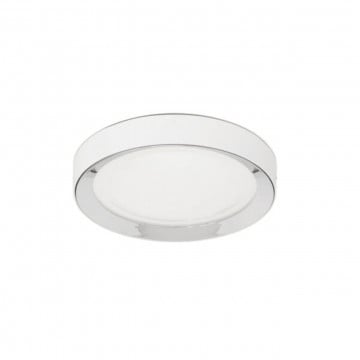 Plafoniera LED Single Sphere, Max 47W, alb / crom, lumina calda / neutra, Kelektron - Img 1