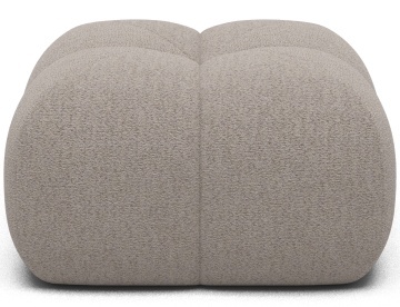 Puf Tapitat Covio 85x85x52 cm, Beige Bouclé – Royal 18 - Img 4