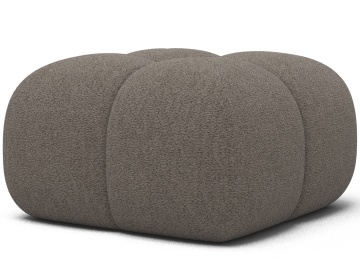 Puf Tapitat Covio 85x85x52 cm, maro Bouclé – Royal 20