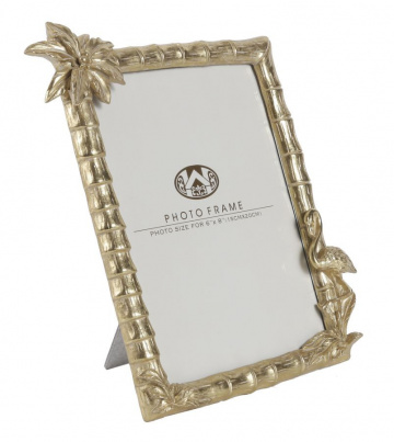 Rama foto aurie din sticla si rasina, 25 x 2,8 x 21 cm, Flamingo Mauro Ferreti