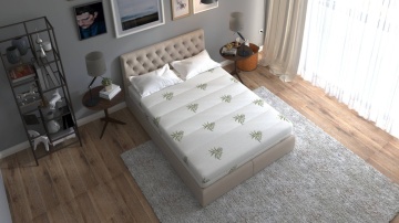 Saltea cu memorie Somnart XXL Memory Plus 160x200, înălțime 25 cm, pentru persoane supraponderale, husă Aloe Vera detașabilă, rulată, fermitate mare - Img 6