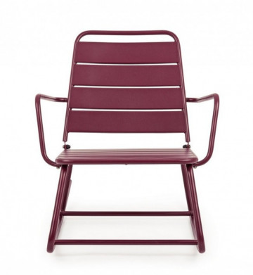 Scaun tip balansoar, burgundy, 90x63x74 cm, Lillian Yes - Img 3