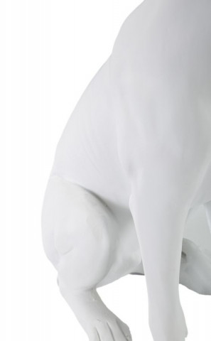 Sculptura caine alb din polirasina, 20x12,5x33 cm, Crowned Dog Mauro Ferretti - Img 5