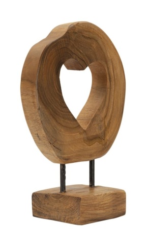 Sculptură Hasi din Teak Reciclat, 20x10x28 cm, Mauro Ferretti - Img 2