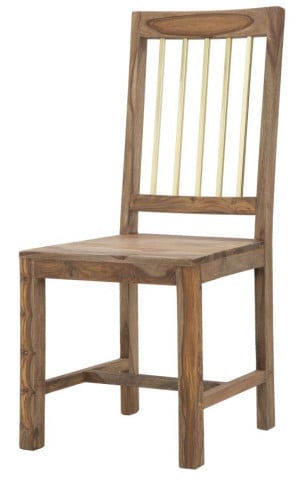 Set 2 scaune dining din lemn de sheesham si metal, 50 x 45 x 100 cm, Elegant Mauro Ferreti - Img 3