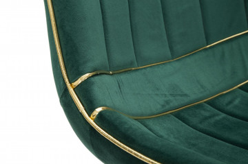 Set 2 scaune dining verzi din catifea si metal, PARIS Mauro Ferretti - Img 6