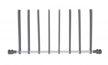 Set bara + suporturi pentru depozitare cizme/ghete, 4 perechi, Wenko, Herkules, 94 x 45 x 6.5 cm, inox/plastic/polipropilena - Img 2