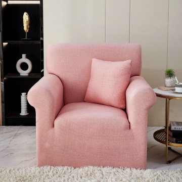 Set huse elastice pentru canapea 3 locuri si 2 fotolii, cu brate, uni, roz, SHEJ-37 – cadru vizual suplimentar al produsului