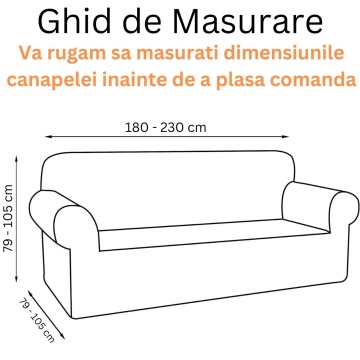 Set huse elastice pentru canapea 3 locuri si 2 fotolii, uni, cu brate, bleumarin, SHEJ-54 - Img 9