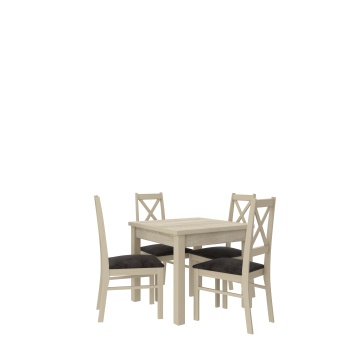 Set masă RODOS 38 – 4 scaune – 80x98 cm – Sonoma - Img 2