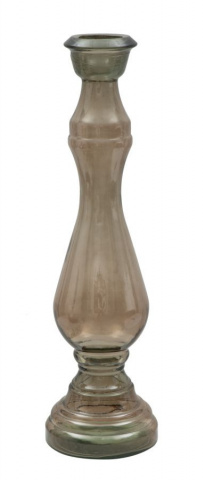 Suport de lumanare maro din sticla reciclata, ø 22 x h75 cm, Brown Mauro Ferreti - Img 1