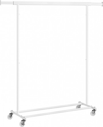 Suport extensibil pentru haine, (92 - 132) x 45,4 x 160 cm, metal, alb, Songmics - Img 1