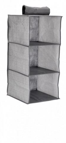 Suport haine vertical, gri, cu 3 compartimente, Tidy Yes