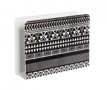 Suport pentru reviste negru / alb din metal, Tikal Bizzotto