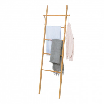 Suport pentru rufe si prosoape Ladder, Wenko, 43 x 170 cm, bambus, natur - Img 8
