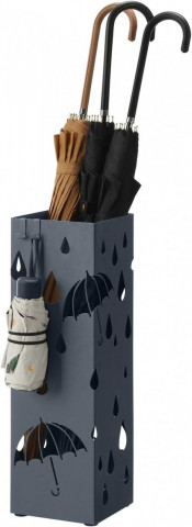 Suport umbrele, 15,5 x 15,5 x 49 cm, metal, gri antracit, Songmics - Img 2