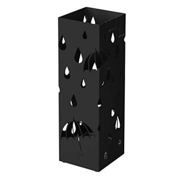 Suport umbrele, 15.5 x 15.5 x 49 cm, metal, negru, Songmics - Img 1