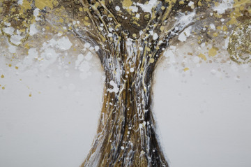 Tablou decorativ multicolor din lemn de Pin si panza, 180x3,8x60 cm, Super Tree-A Mauro Ferretti - Img 2