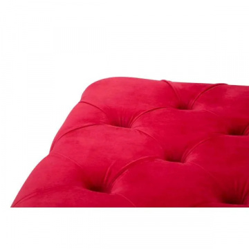 Taburet rosu din textil si MDF, 74 x 74 x 43 cm, Bordeaux Mauro Ferreti - Img 5