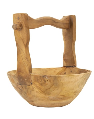 Tava pentru accesorii din lem de teak, 32x25x27 cm, Timbo, Mauro Ferretti - Img 1