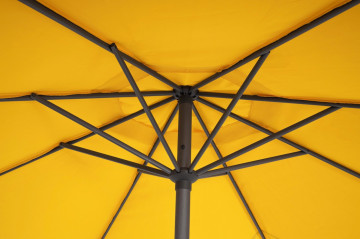 Umbrela de gradina cu brat pivotant galbena din poliester si metal, ∅ 300 cm, Rio Bizzotto - Img 7