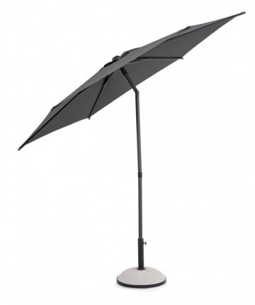 Umbrela de gradina cu brat pivotant gri antracit din poliester si metal, ∅ 270 cm, Samba Bizzotto - Img 3