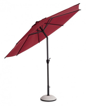 Umbrela de gradina cu brat pivotant rosu bordo din poliester si metal, ∅ 300 cm, Rio Bizzotto - Img 3