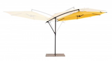 Umbrela de gradina galbena din poliester si metal, ∅ 300 cm, Tropea Bizzotto - Img 5