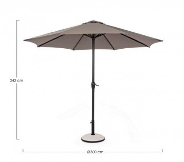 Umbrella de soare, gri, 300 cm, Kalife, Yes - Img 2