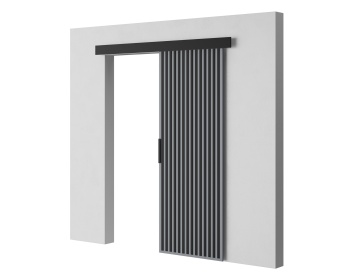 Ușă glisantă Perion – 76x1.6x205 cm – Gri / Negru - Img 2