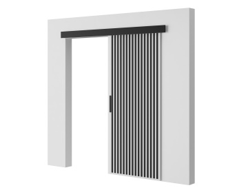 Ușă glisantă Perion – 86x1.6x205 cm – Alb / Negru - Img 2