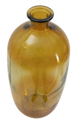 Vaza decorativa portocalie din sticla reciclata, ø 19 x H45 cm, Napoles Mauro Ferreti - Img 4