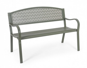 Banca pliabila pentru 2 persoane verde olive din metal, Lizette Yes - Img 1