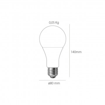 Bec LED E27 Eco A80, alb, lumina rece, Kelektron - Img 2