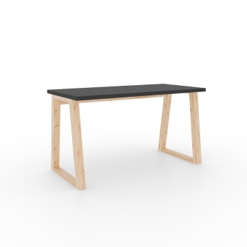 Birou IWO – 135x65x75.2 cm – Graphite / Stejar Artisan