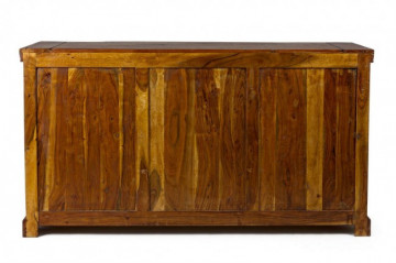 Bufet maro rustic din lemn masiv de Acacia, 160x50x90 cm, Chateaux Bizzotto - Img 4