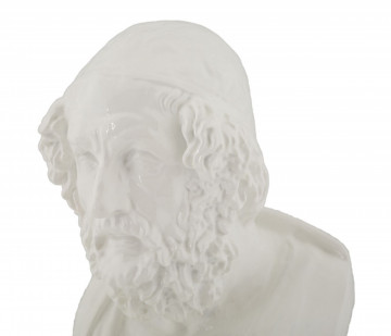 Bust decorativ alb din polirasina, 12,9x12,5x25 cm, Roman Wise Man Mauro Ferretti - Img 3