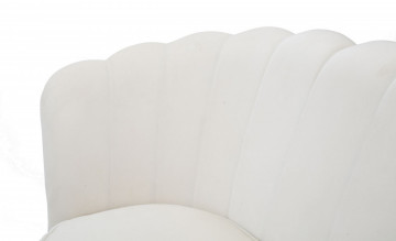 Canapea crem din catifea si metal cu 2 locuri, 130 cm, Viena Mauro Ferretti - Img 5