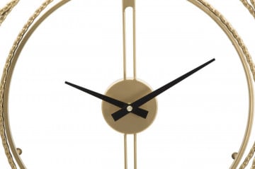 Ceas decorativ auriu din metal, ∅ 50 cm, Gold Circles Mauro Ferretti - Img 2