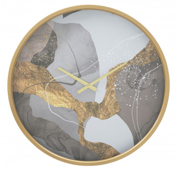 Ceas decorativ multicolor din metal, ∅ 60 cm, Art Grey Mauro Ferretti - Img 1