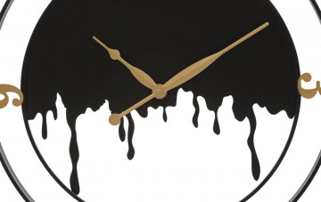 Ceas decorativ negru din metal, ∅ 66 cm, Splash Mauro Ferretti - Img 2